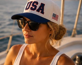 Custom USA Embroidered Baseball Hat Patriotic American Flag Trucker Otto Cap USA Pride Hat Fourth Of July Gift America Hat 250th Anniverary