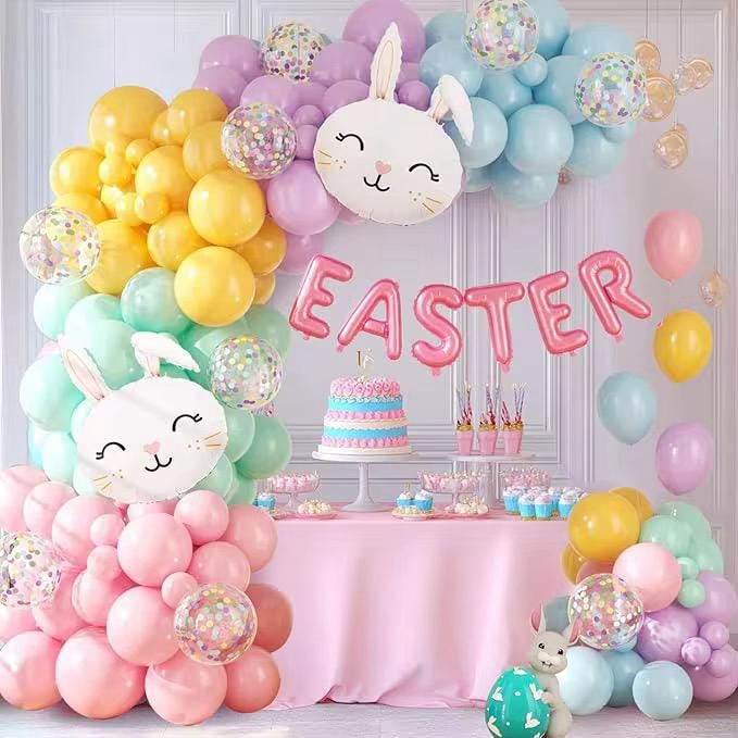 93 Easter Balloon Garland Kit, Pastel Bunny Arch Decoration, Spring ...