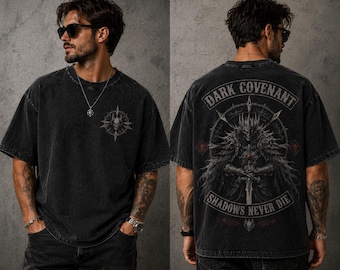 Eclipse Revenant™ / Camiseta gótica vintage azul marino
