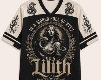 Be a Myth Vintage Mesh Jersey | Gothic Medusa Athletic Jersey | Dark Fantasy Unisex Sports Shirt