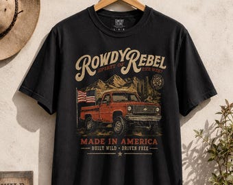 ROWDY REBEL™ – Made In America Vintage Western Graphic Tee