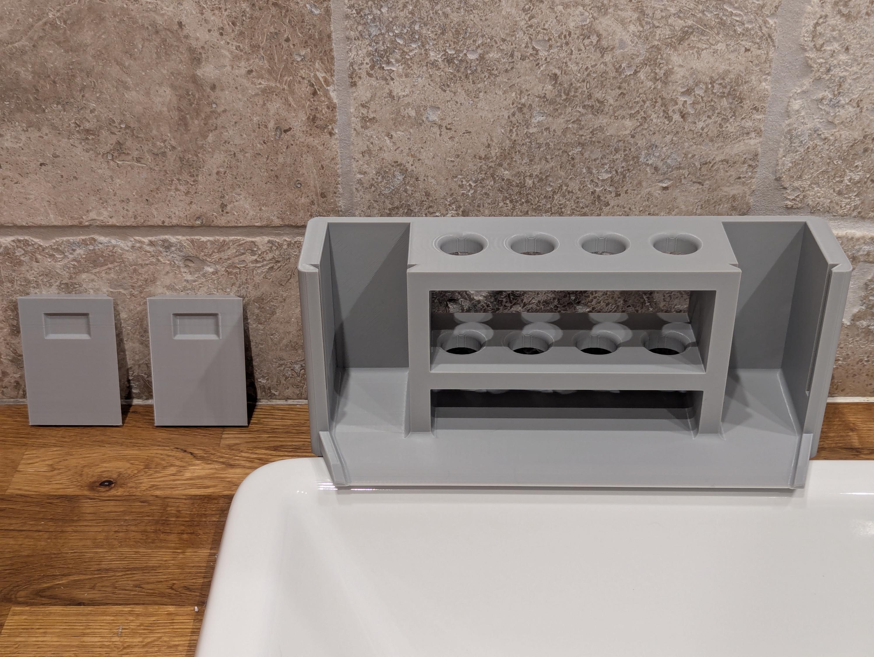 Modular Toothbrush & Toothpaste Holder – Drain Pan Into Sink, Removable ...