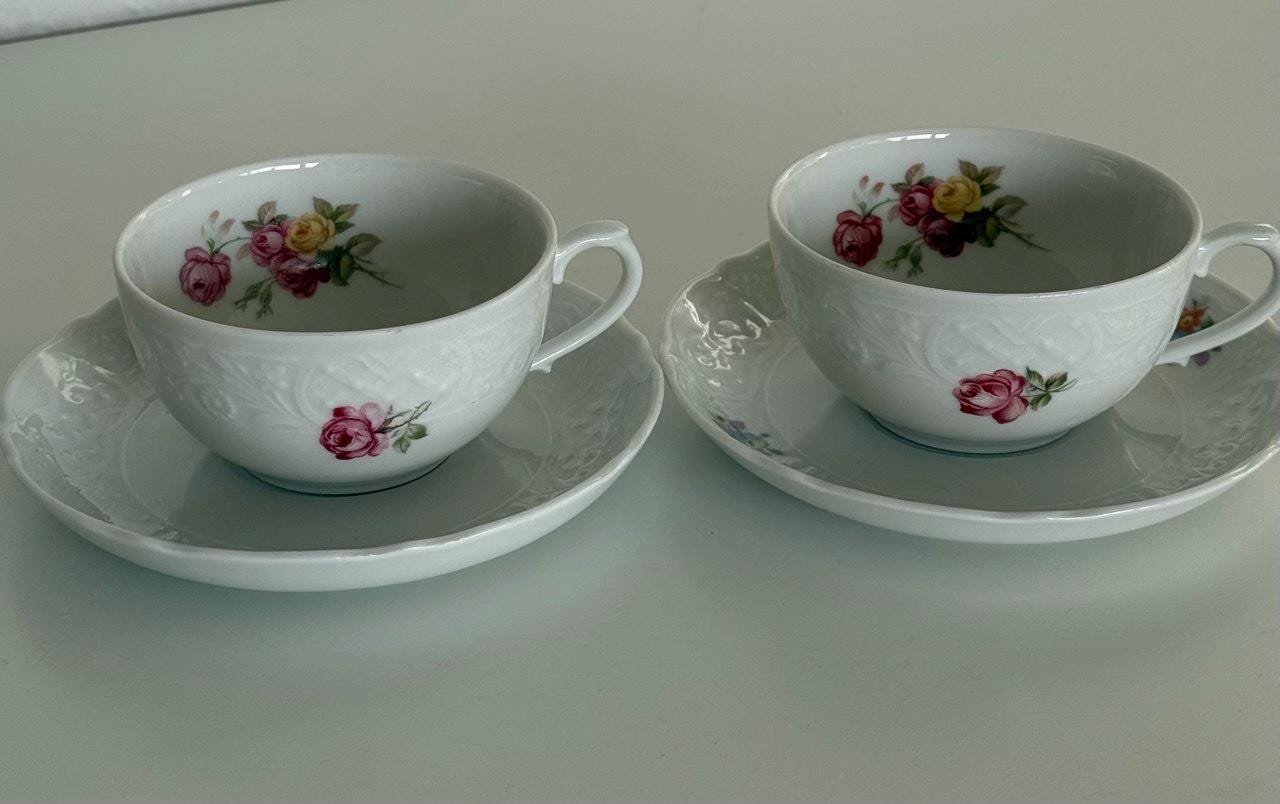 Bavaria rose teacup - Etsy 日本
