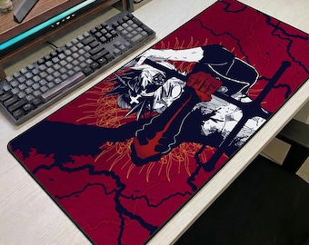 Alfombrilla de ratón Black Clover, alfombrilla de escritorio de anime, alfombrilla de ratón para juegos Asta Demon Form, alfombrilla de escritorio grande