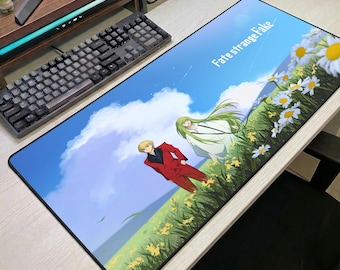 Alfombrilla de ratón falsa de Fate Strange, alfombrilla de escritorio de anime, alfombrilla de ratón para juegos de anime Fate, alfombrilla de escritorio de manga grande, regalo