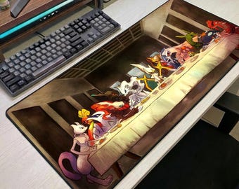 Alfombrilla de ratón de Pokémon, alfombrilla de escritorio de anime, alfombrilla de ratón para juegos de Pokémon, alfombrilla de escritorio grande, regalo