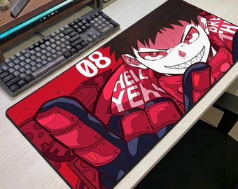 Fire Force Anime Mouse Pad Shinra Kusakabe Desk Mat Large Gaming Mousepad Manga Keyboard Pad Otaku Desk Decor