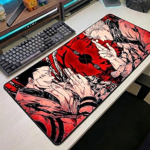 Alfombrilla de escritorio de Anime Curse Clash, alfombrilla de ratón para juegos de fantasía oscura, configuración de juego vanguardista