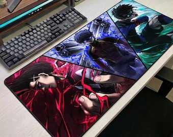 Alfombrilla de ratón Blue Lock, alfombrilla de escritorio de anime, alfombrilla de ratón para juegos Isagi Rin Bachira, regalo de anime grande