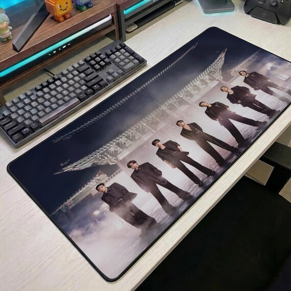 BTS Mouse Pad, Bangtan Boys Gaming Desk Mat, Kpop Anime Style XL Mousepad, BTS Army Gift, Korean Music Desk Accessories