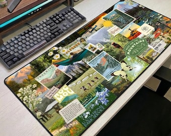 Alfombrilla de ratón Noah Kahan Indie Folk, alfombrilla de escritorio con collage de naturaleza, alfombrilla de ratón para juegos, alfombrilla de escritorio estética