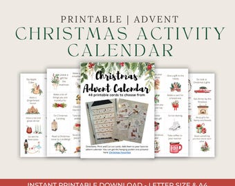 Printable Christmas Activity Advent Calendar | Canva Template