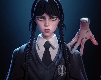 Figura de resina de la hija de la Academia Gótica / Kit de modelo a escala 1/8 sin pintar