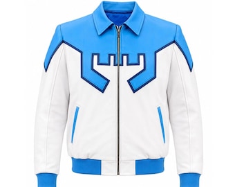 Blue Beetle Jaime Reyes Leather Bomber Jacket, DC Superhero Cosplay Coat