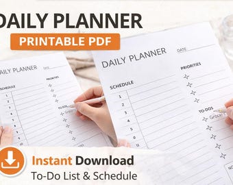 Minimal Daily Planner Printable | To-Do List & Schedule (PDF)