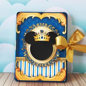 Royal Mickey Mouse Birthday Party Kit - Digital Download - Mickey Cake Topper, Custom Boxes, Mickey PNG Clipart - Silhouette Studio Files image 11