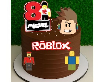 Printable ROBLOX cake topper