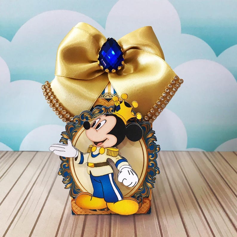 Royal Mickey Mouse Birthday Party Kit - Digital Download - Mickey Cake Topper, Custom Boxes, Mickey PNG Clipart - Silhouette Studio Files image 6