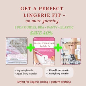 Lingerie Fit & Measurement Bundle | Bra + Panty Fitting Guide | Sewing for Beginners | 3 PDF Set