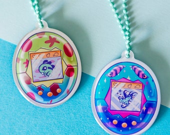 Tamagotchi Pocket pet virtual keychain version Murky and Brightwing Night Fae