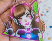 D.Va PRE-ORDER Acrylic Keychain Overwatch Hana Song Double-sided design