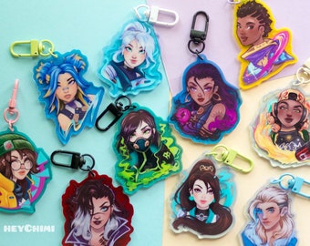 Agents - Acrylic Keychain Valorant Killjoy Sage Reyna Fade