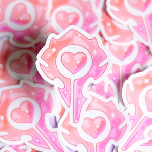 Herz kawaii pink horde Vinyl Aufkleber Wappen MMORPG FANart