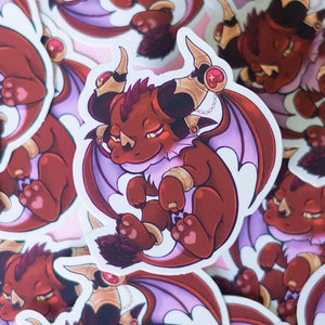 Alexstrasza STICKER [Klaar voor verzending] Kawaii World of Warcraft / goudkleurig