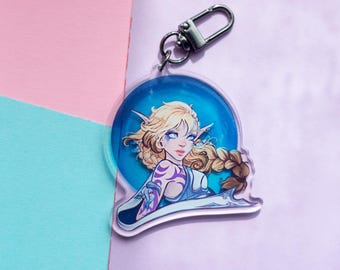 Alleria Acrylic Keychain: Translucent Metal Charm