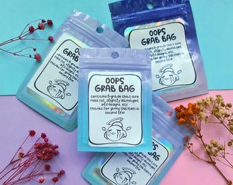 OOPS! Grab bag second sales. keychain & stickers