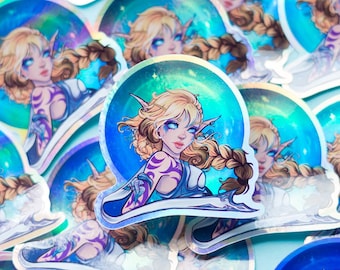 Alleria Holographic Sticker: Waterproof Vinyl Decal