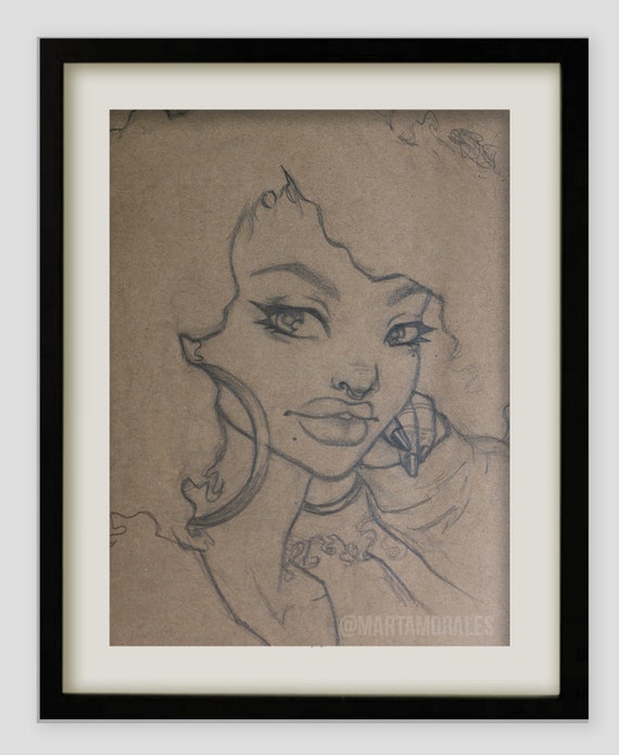 Rysunek Niestandardowy Popiersie Komisji Z Prostego Tła Jedyny W Swoim Rodzaju Ołówek Spersonalizowanej Kompozycji