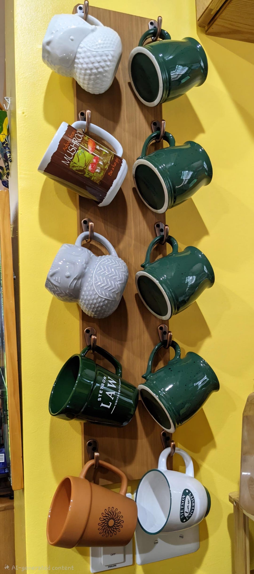 Mug Display Risers Vertical Wall Mug Rack, Coffee Cup Display - Etsy