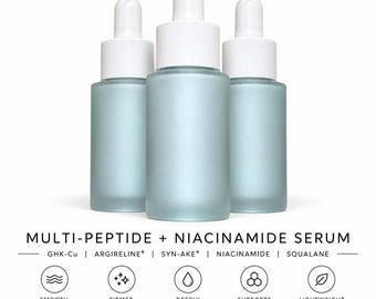 Multi-Peptide Face Serum | GHK-Cu, Argireline, SYN-AKE, Niacinamide & Squalane | White Label Ready