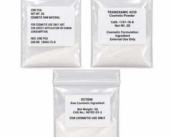 Ectoin,  Tranexanic Acid,  and Zinc PCA | 2 Grams Each Trial Pack