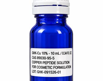 GHK-Cu 10% Liquid Active | Copper Peptide Cosmetic Ingredient | DIY Skincare and Hair Care