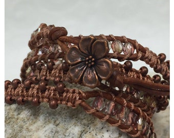 Boho Style, Boho Bracelet, Wrap Bracelet, Bracelet, Bracelet Stack, Leather Bracelet, Women's Bracelet, Handmade Jewelry, Gift