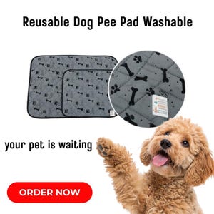 Reusable Dog Pee Pad Washable | Puppy Training Pad Large Waterproof | Anti Slip Whelping Mat | Puppy Pad Gift for Dog Mom