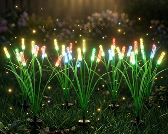 Tuinverlichting op zonne-energie, regenboog led-gazondecor, buitenpaden, waterdicht nachtlandschap, kleurrijke tuindecoratie