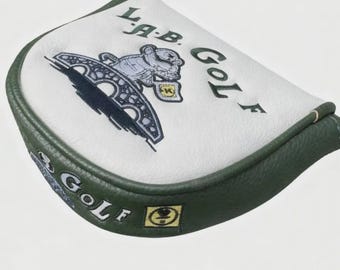 L.A.B ゴルフ ゴルフクラブ パター マレット ヘッドカバー 中央軸 レザー マグネット式