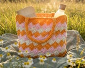 Crochet Tote Bag Pattern PDF, Granny Stitch Crochet Bag, Market Bag, Instant Download