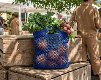 Shopping Bag Crochet Pattern, Farmer Market Bag, Beginner Friendly Crochet Pattern PDF