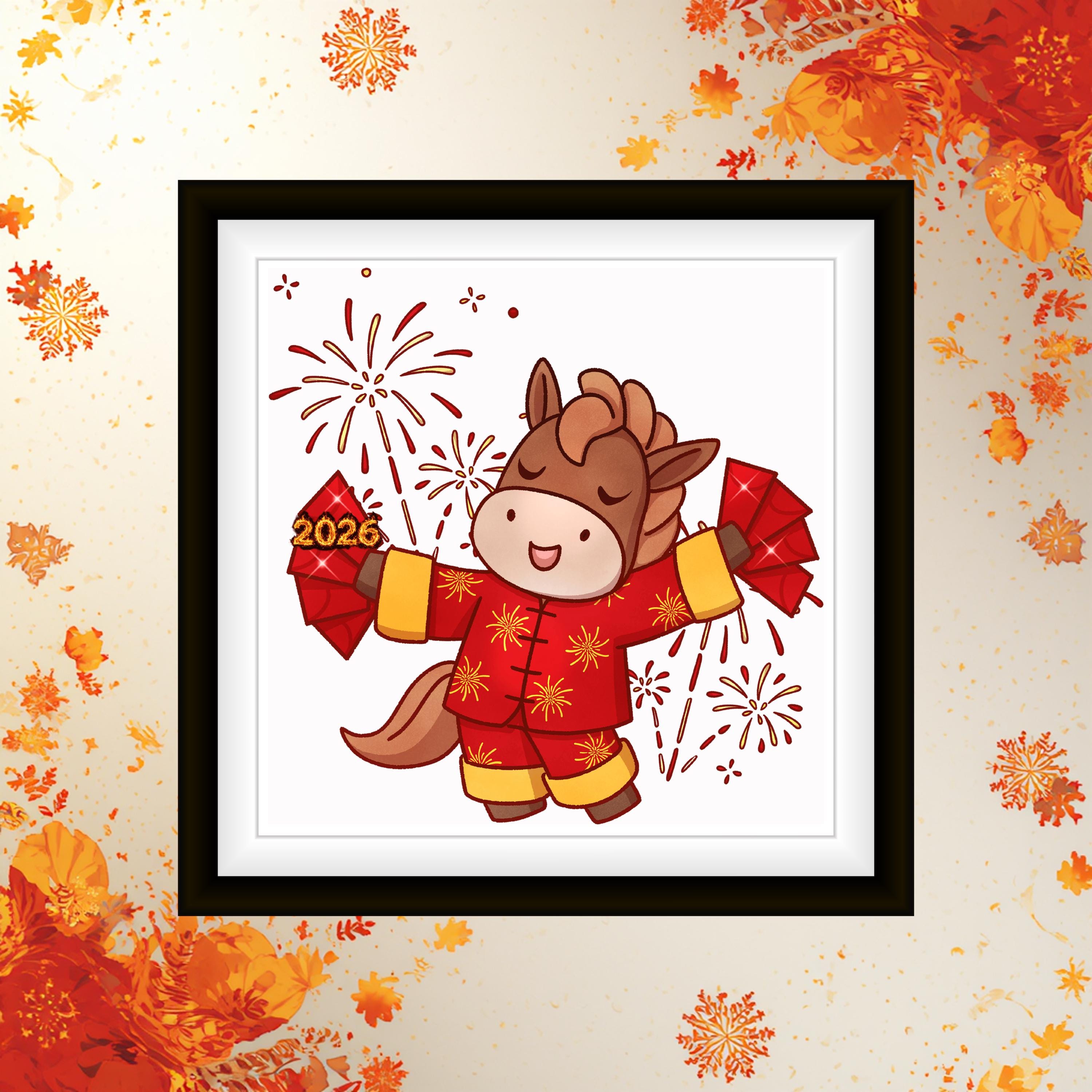 2026 Chinese New Year Horse Clipart - Year of the Horse PNG - Cute ...