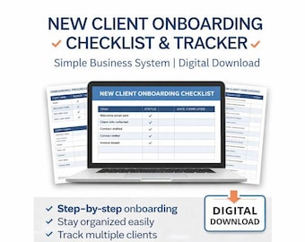 New client onboarding checklist for small businesses | Simple Business System | Digital Download