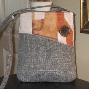 Cartera de tweed sintético en blanco y negro con ribete de estampado abstracto asimétrico y bolsillo trasero acolchado, bolso de hombro o bandolera
