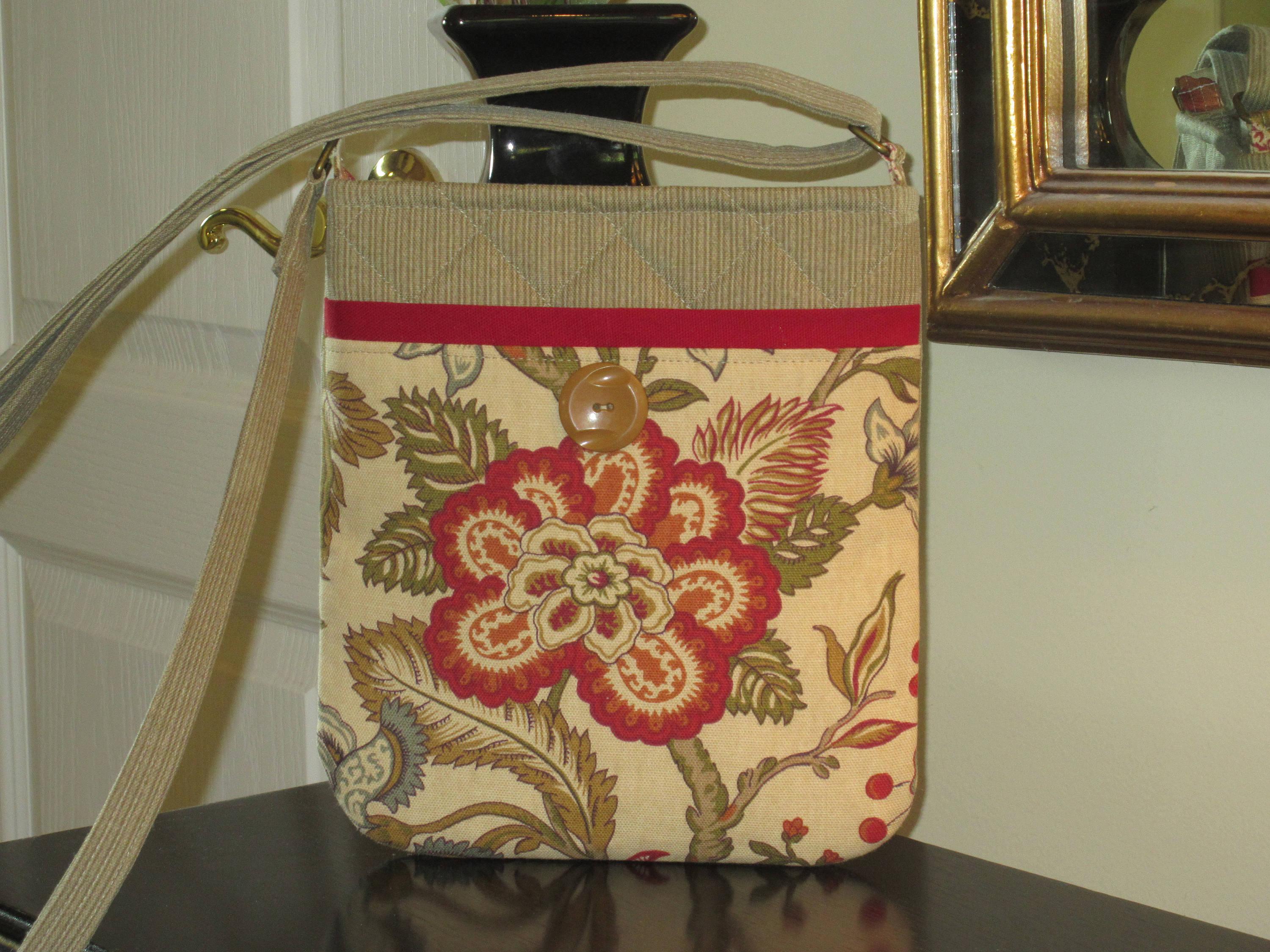 small beige purse