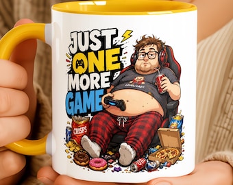 Funny Gaming Mug Gift, Just One More Video Game Mug For Him & Her, Present for Gamer lover