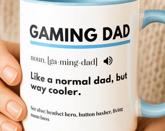 Funny Gaming Dad Mug Gift, Gamer Mug For Dad, Cool Gamer Gift for Him