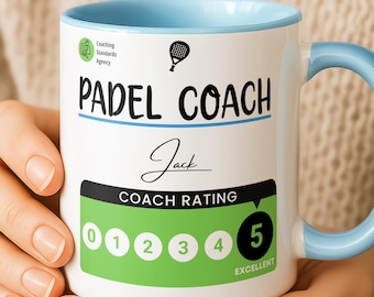 Personalised Funny Padel Mug, Padel Coach Mug Gift For Trainer, Custom Instructor Padel Gift Mug For Him & Her