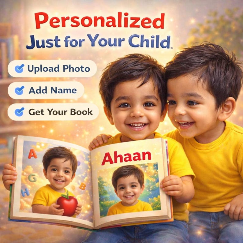 Personalized ABC Book Kids | Custom Name Photo Storybook | Alphabet ...
